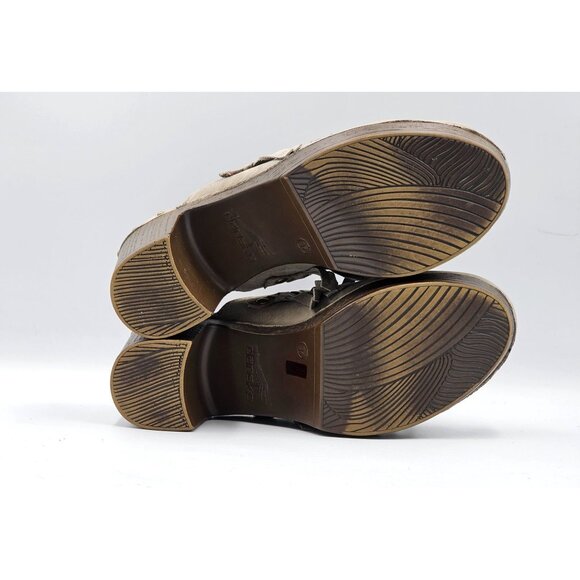 Dansko Women's Beige Suede Leather Deni Fringe Mules Clogs Size 6.5 (37) 2976 - Picture 5 of 16